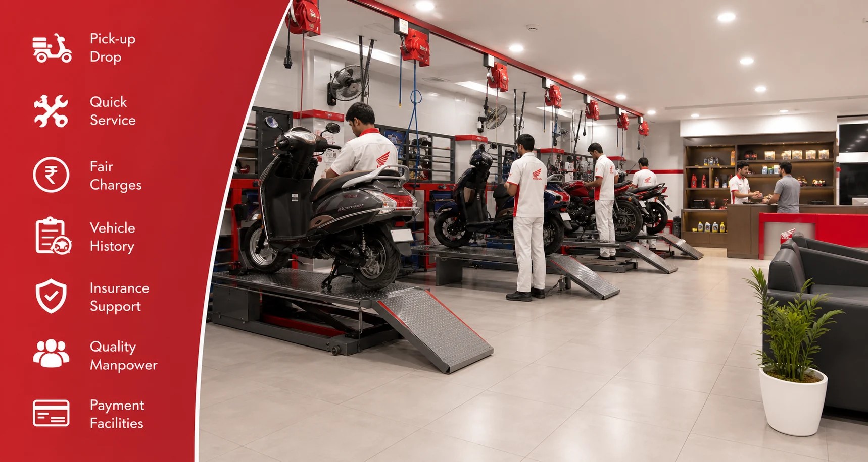 Offered Honda services